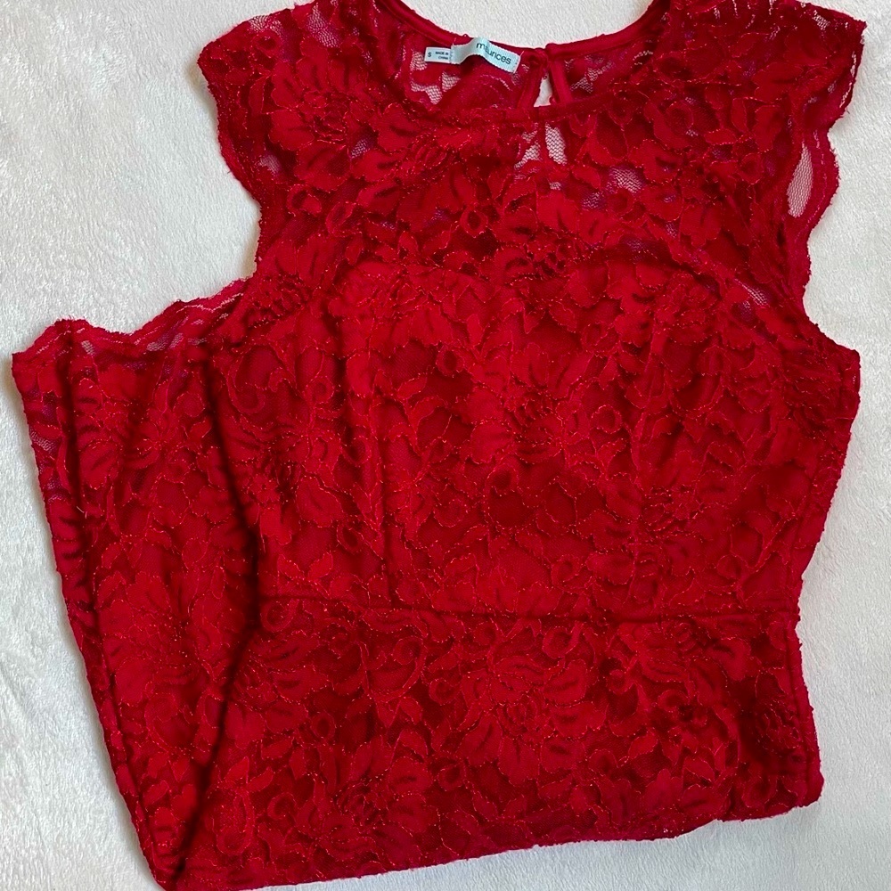 Red Lace Maurice’s Cocktail Dress